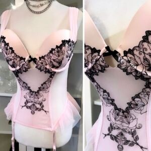NWT Victoria Secret Corset 36C Rhinestone Covered